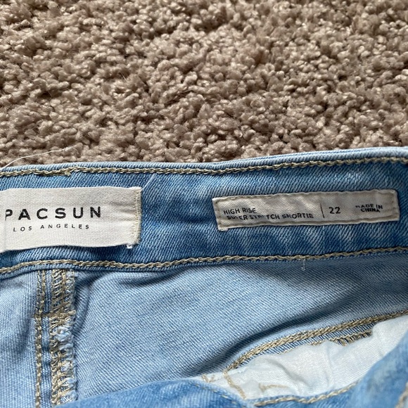 pacsun lace up jean shorts - Picture 3 of 3
